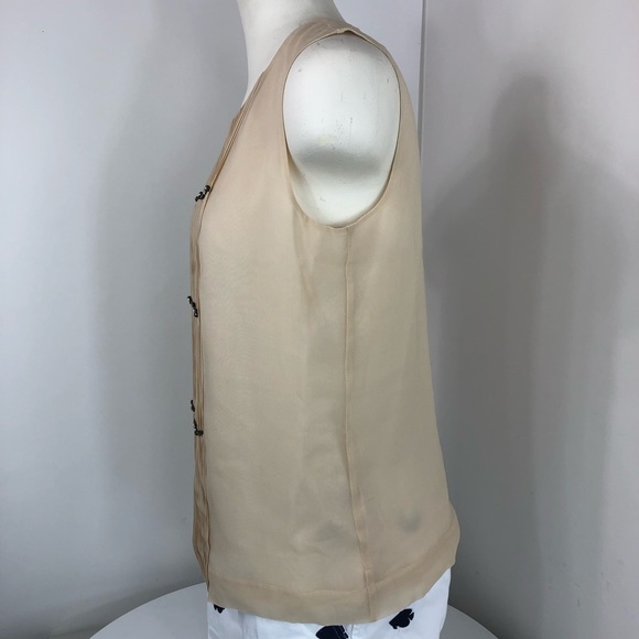 J Crew blouse sleeveless tan size 4 - Picture 3 of 8